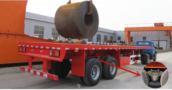 Several kinds of suspensions for container flatbed trailer