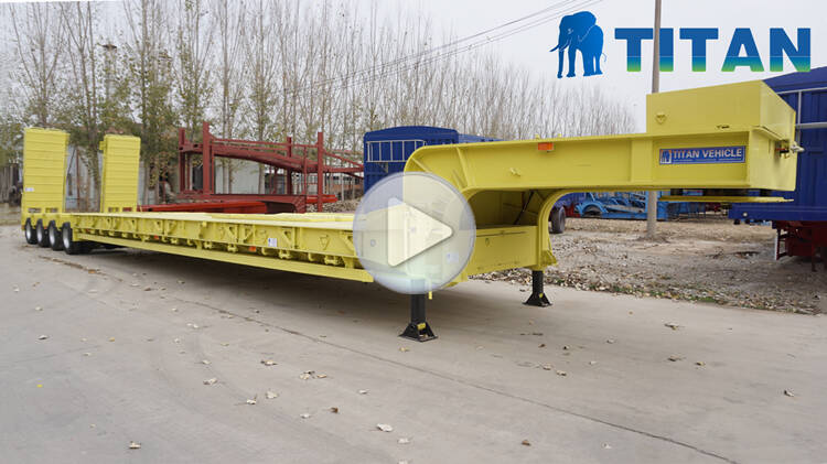 Lowbed semi trailer test video 