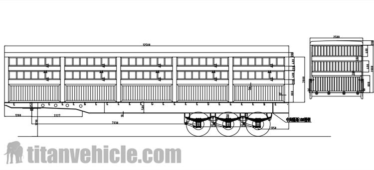 Drawing of Fence Semi Trailer