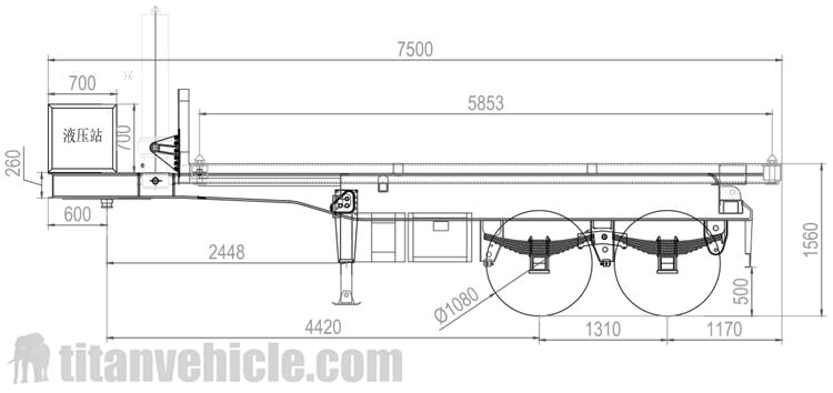 Drawing Container Dump Trailer