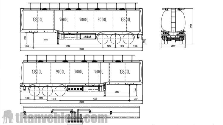 Drawing of Trailer Diesel Tank Manufacturer