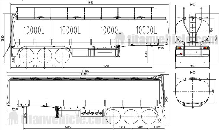 40000 Liters Fuel Tanker Trailer for Sale Manufacturer