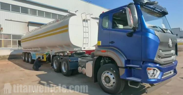 3 Axle Oil Tanker Truck Trailer with Best Price with 7 Compartsment