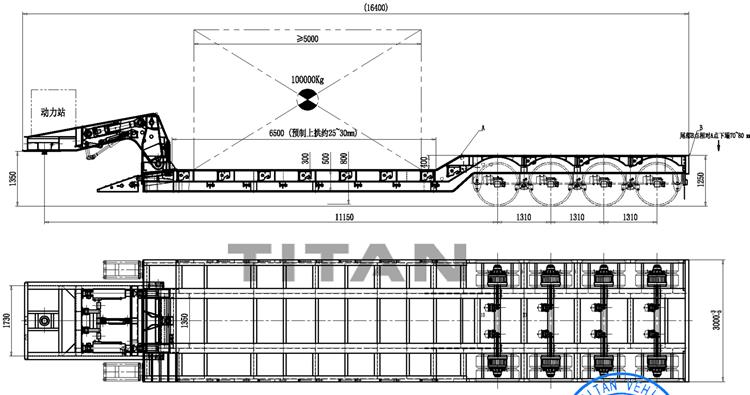 4 Axle 100 Ton Detachable Gooseneck Trailer for Sale In Guinea