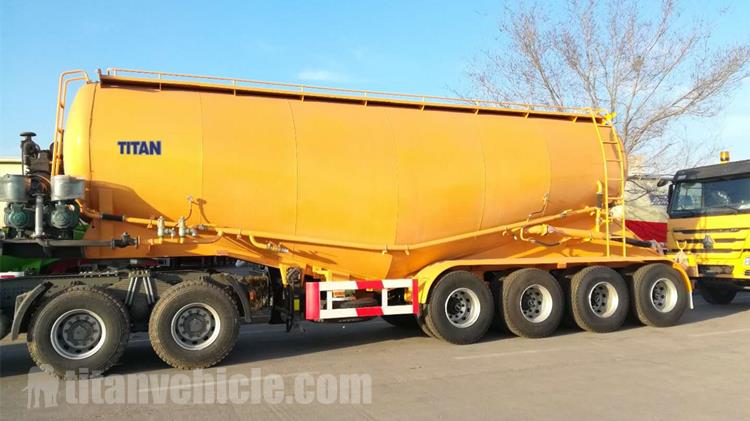 45CBM Dry Bulk Pneumatic Tank Trailers for Sale In Tanzania Dar es salaam