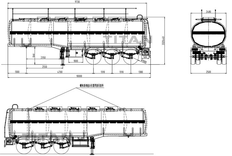 38000 Ltrs Stainless Steel Fuel Tanker Trailer for Sale In Angola