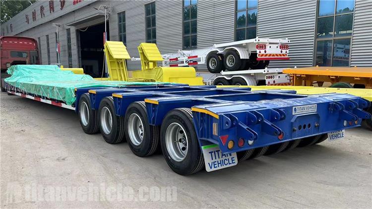 4 Line 8 Axle Low Bed Truck Trailer for Sale In Tanzania