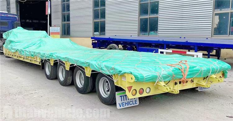 4 Line 8 Axle Trie Exposed Low Loader Trailer for Sale In Guyana