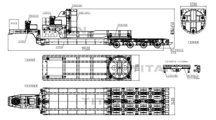 Wind Turbine Transport Vehicles - Modular Trailer with Rotor Blade Adapter