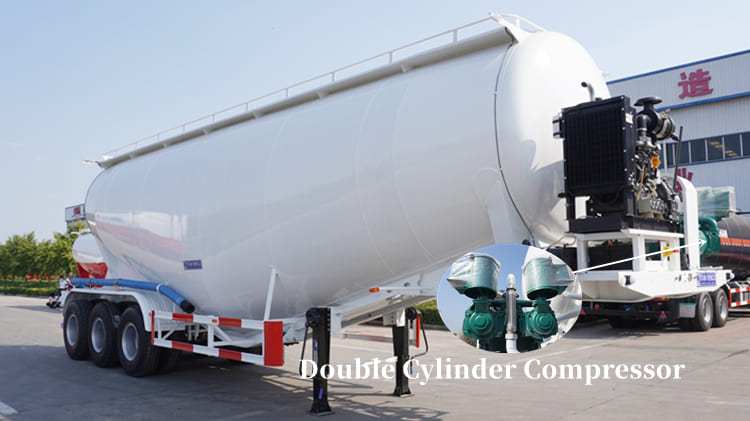 Tri Axle Bulk Cement Tank Semi Trailer for Sale in Tanzania